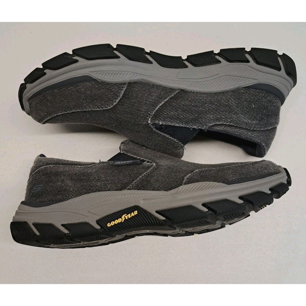 Skechers Respected Fallston Charcoal Men's Slip-On Shoes - Size 9.5 - Picture 2 of 10